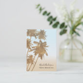 Golden Bronze Palms Beach Ombre Palm Trees Chic Visitekaartje (Staand voorkant)