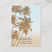 Golden Bronze Palms Beach Ombre Palm Trees Chic Visitekaartje (Achterkant)