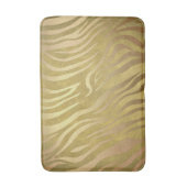 Golden Bronze Zebra Print Oerwoud Safari Glam Badmat (Voorkant Verticaal)