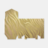 Golden Bronze Zebra Print Oerwoud Safari Glam Bedankdoosjes (Uitgevouwen)