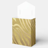 Golden Bronze Zebra Print Oerwoud Safari Glam Bedankdoosjes (Geopend)