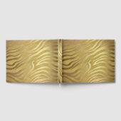 Golden Bronze Zebra Print Oerwoud Safari Glam Gastenboek (Volledig)