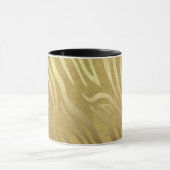 Golden Bronze Zebra Print Oerwoud Safari Glam Mok (Midden)