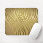 Golden Bronze Zebra Print Oerwoud Safari Glam Muismat (Met muis)