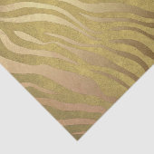 Golden Bronze Zebra Print Oerwoud Safari Glam Tissuepapier (Detail)