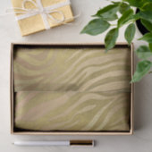 Golden Bronze Zebra Print Oerwoud Safari Glam Tissuepapier (Geschenk)