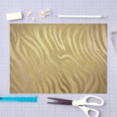 Golden Bronze Zebra Print Oerwoud Safari Glam Tissuepapier (Craft)