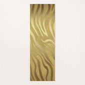 Golden Bronze Zebra Print Oerwoud Safari Glam Yogamat (Voorkant)