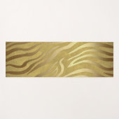 Golden Bronze Zebra Print Oerwoud Safari Glam Yogamat (Voorkant (horizontaal))