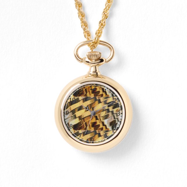 Golden bronzen achtergrond horloge (Voorkant)