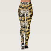 Golden bronzen achtergrond leggings (Achterkant)