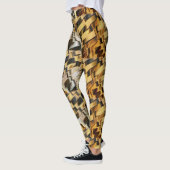 Golden bronzen achtergrond leggings (Links)