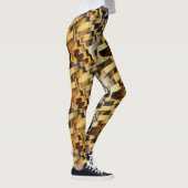 Golden bronzen achtergrond leggings (Rechts)