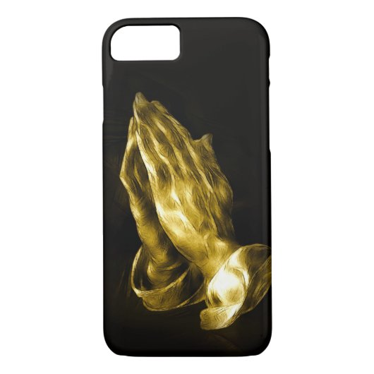 Golden bronzen biddende handen Case-Mate iPhone case (Achterkant)