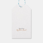 Golden Brown Autumn Pattern Black Ver Cadeaulabel (Achterkant)