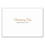 Golden Brown Autumn Pattern White Ver Kaart (Achterkant)