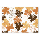 Golden Brown Autumn Pattern White Ver Kaart (Voorkant)