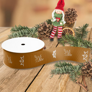Golden Brown Business Logo Sneeuwvlokken Promotion Grosgrain Lint