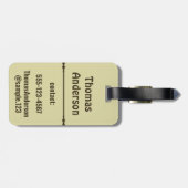 Golden Brown Color Combination Bagagelabel (Achterkant horizontaal)