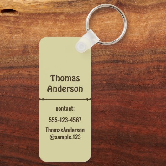 Golden Brown Color Combination Sleutelhanger (Achterkant)