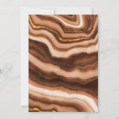 Golden Brown Faux Agate Bold 21st Birthday Kaart (Achterkant)