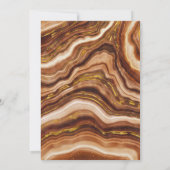 Golden Brown Faux Agate Bold 30th Birthday Kaart (Achterkant)