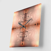 Golden Brown Floral 50th Wedding Jubileum Vierkante Klok (Hoek)