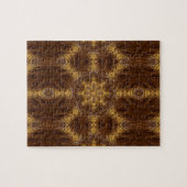 Golden Brown Geometric Art Jigzaag Puzzles Legpuzzel (Horizontaal)