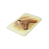 Golden Brown Horse in Sun Bath Mat (Gekanteld)