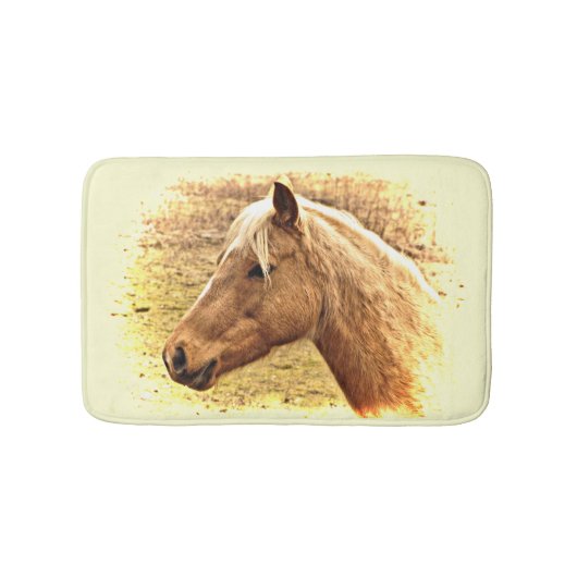 Golden Brown Horse in Sun Bath Mat (Voorkant)