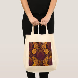 Golden Brown Lace AI kunst Tote Bag