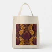 Golden Brown Lace AI kunst Tote Bag (Achterkant)
