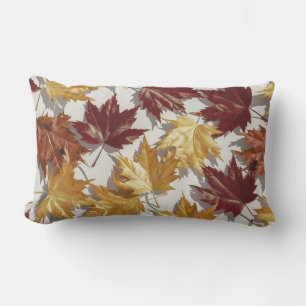 Golden Brown Maple Leaf Pattern Buitenkussen