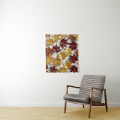 Golden Brown Maple Leaf Pattern Wandkleed (In situ)