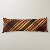 Golden Brown Striped Body Pillow Lichaamskussen (Voorkant)