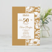 Golden Brown verjaardagsuitnodiging Kaart (Staand voorkant)