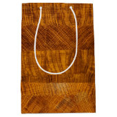 Golden Brown Wood Cut Mosaic Medium Cadeauzakje (Voorkant)