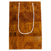Golden Brown Wood Cut Mosaic Medium Cadeauzakje (Achterkant)