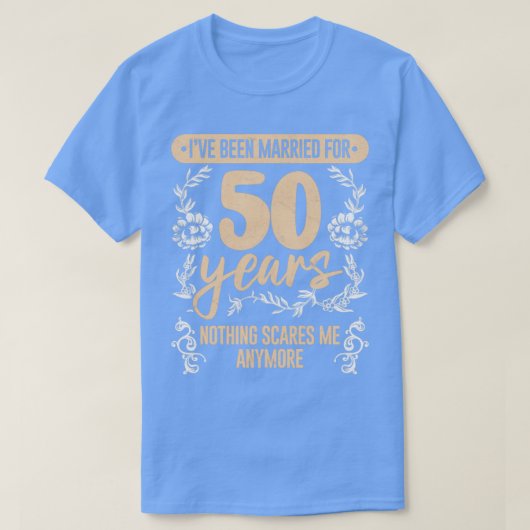 Golden bruiloft 50ste trouwdag t-shirt (Design voorkant)