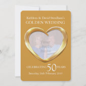 Golden bruiloft foto 50 jaar feest kaart (Voorkant)