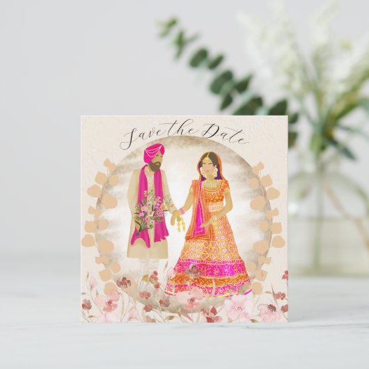 Golden bruiloft Illustratie (Staand voorkant)