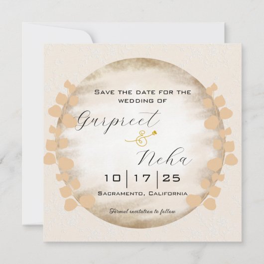 Golden bruiloft Illustratie (Achterkant)