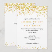 Golden bruiloft kaart (Voorkant / Achterkant)