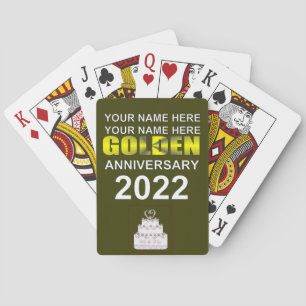 Golden bruiloft pokerkaarten