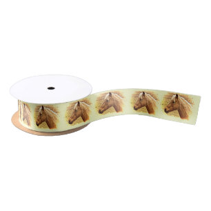 Golden bruine paarden in Sun Animal Ribbon Satijnen Lint
