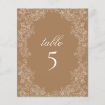 Golden bruine tafel Rococo botanische baard