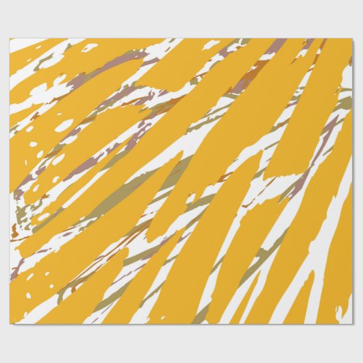 Golden Brush Elegance Cadeaupapier (Vlak)