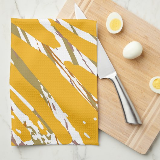 Golden Brush Elegance Theedoek (Quarter Fold)