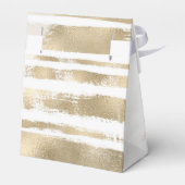 Golden Brush Stroke Stripes Wedding ID655 Bedankdoosjes (Achterkant)