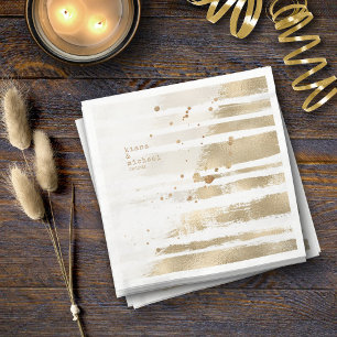 Golden Brush Stroke Stripes Wedding ID655 Servet